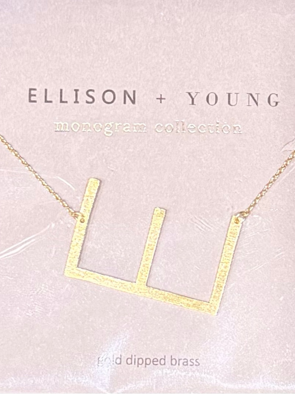 Ellison + Young ‘E’ inital Necklace